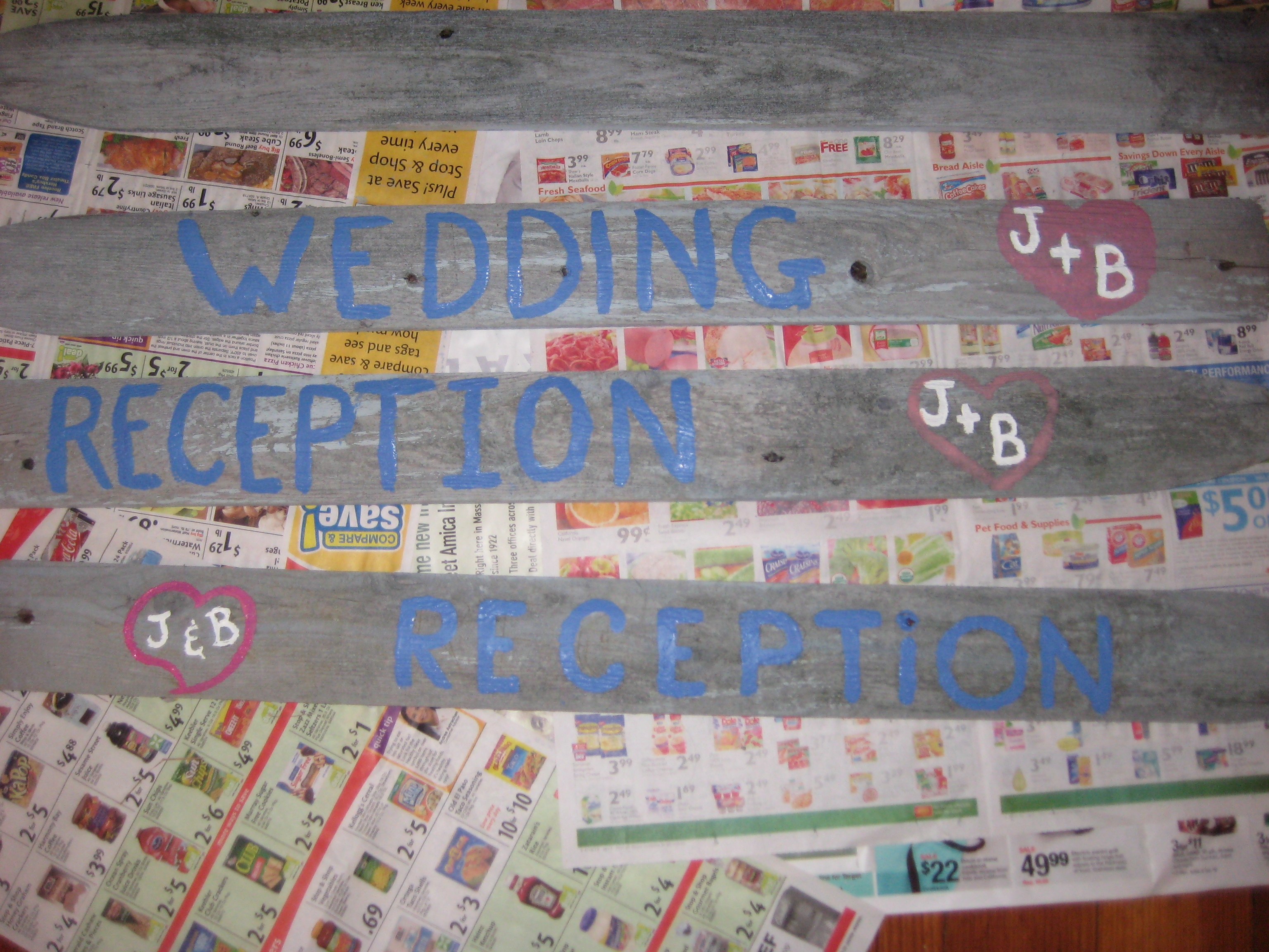 Ecofriendly Wedding Signs
